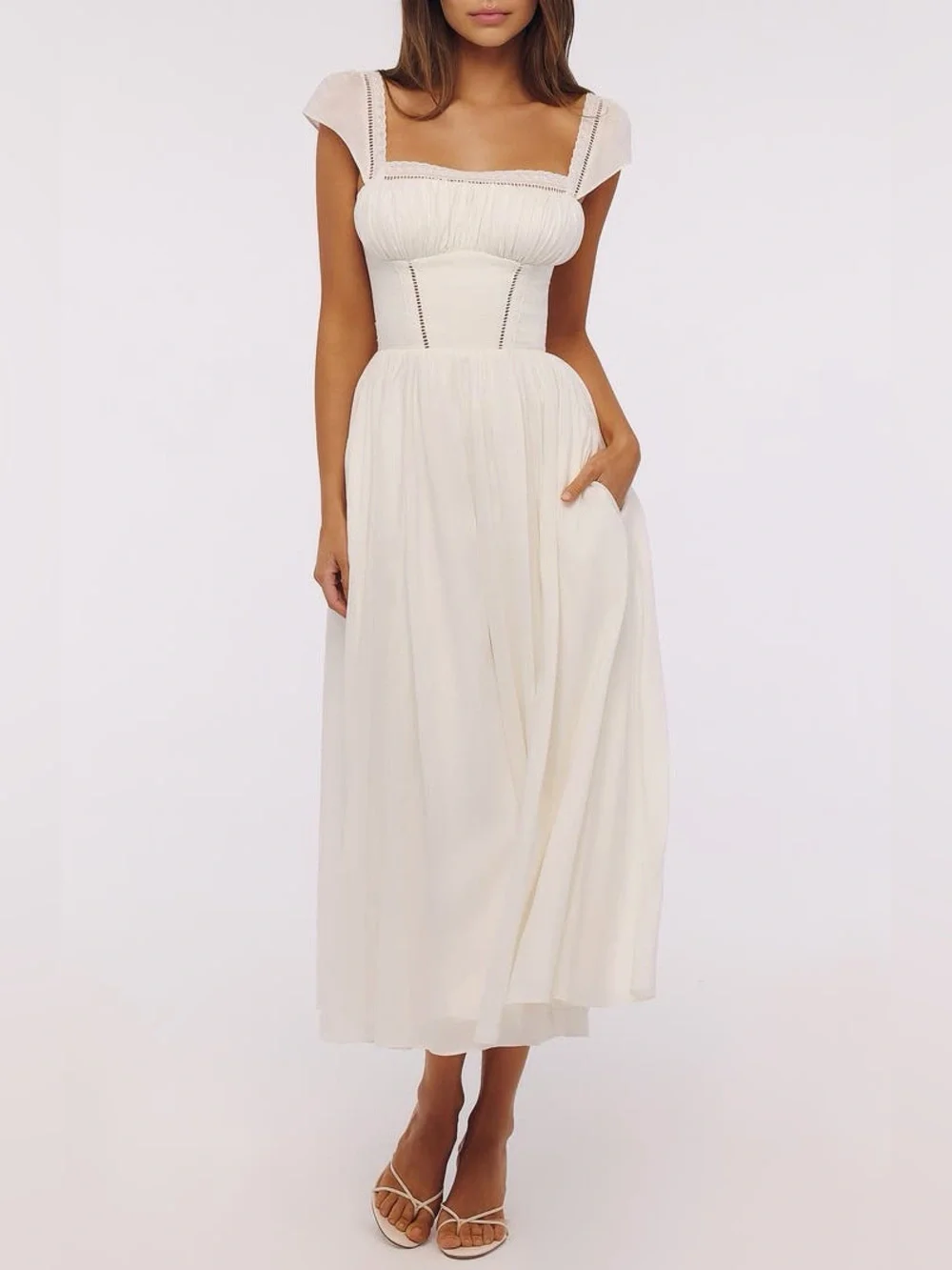 house of cb flare dress House of CB | Dresses | House Of Cb Thea Lace Trim Flare Maxi Dress